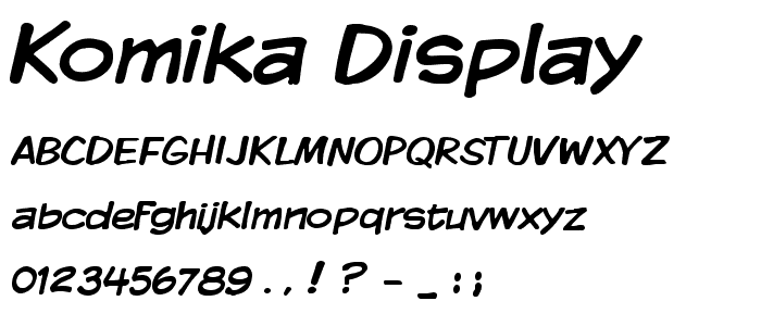 Komika Display font